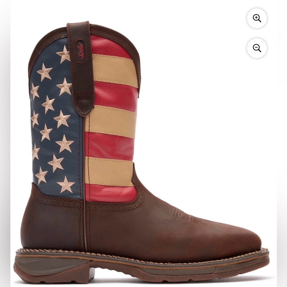 Durango Rebel Men's Sz 12 W American USA Patriotic Western Cowboy Leather Boots